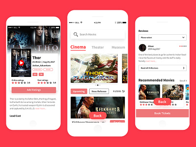 Movie app booking ios movie ticket ui ux