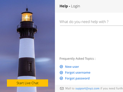 Need Help ? dialog box login help