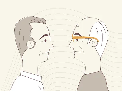 Father Son avatar father glasses illustration man person profile son vector