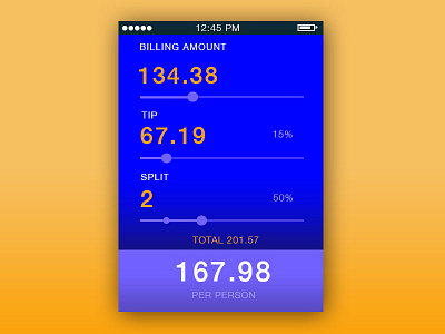 Daily Ui 004 004 blue dailyui design elizabethsteele elizabethwheeler forfun gold gradient interface purple ui