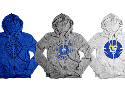 Gahanna Lincoln animal apparel blue hoodie icon illustration lion logo school shirt yellow