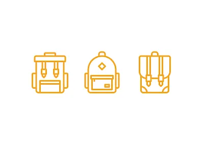 Backpack icon set graphic design icons inf
