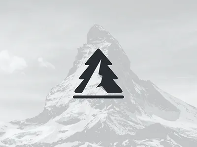 A Pine Mountain a awesome design flat design letter a logo mountain new design pine