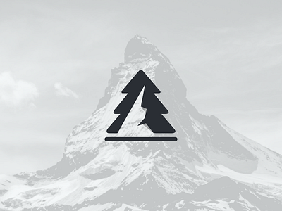 A Pine Mountain a awesome design flat design letter a logo mountain new design pine