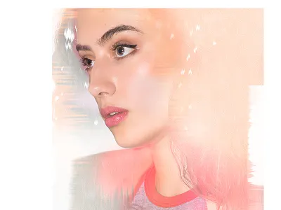 Future Fashion art direction design eyes face fashion female illustration millennial model orange photography technology