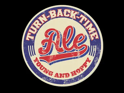 TBT Ale ale coaster distressed script typography