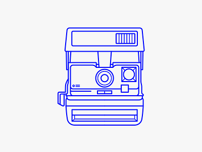 Polaroid camera illustration line polaroid