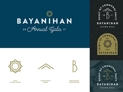 Bayanihan bayanihan filipino hawaii house logo philippines sun typography