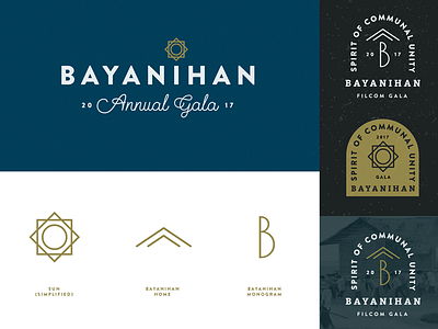 Bayanihan bayanihan filipino hawaii house logo philippines sun typography