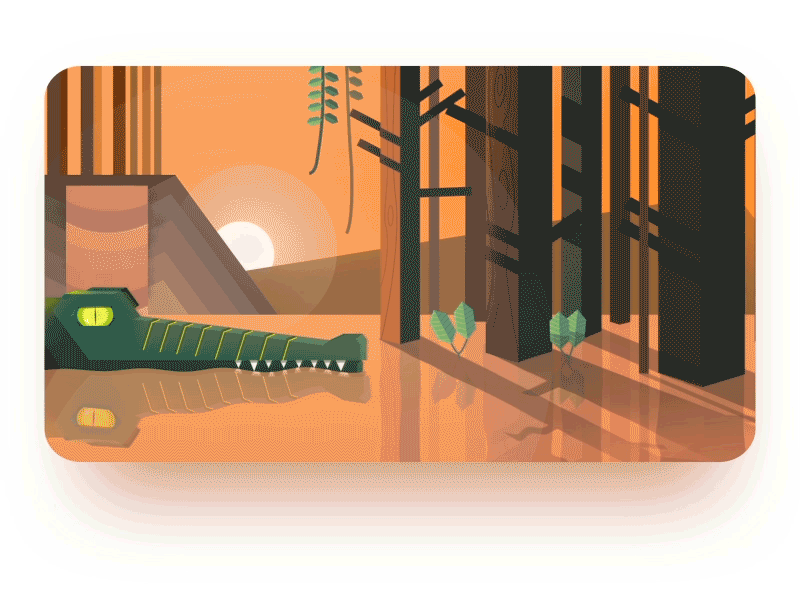 The Crocodile aftereffects animals animation crocodile gif