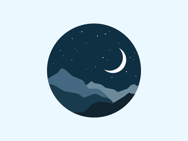 Day 7-8 Shooting Stars 100daysofmotion animation moon motion night principleformac sketchapp star the100dayproject