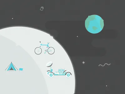 LUNA Native earth illustration moon