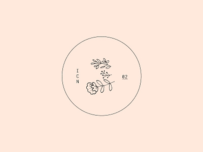 Wild Flowers Icon branding flowers icon sketchy wild