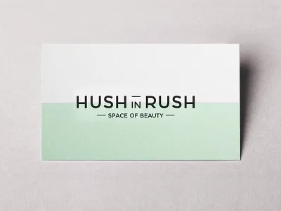 Hush in Rush logo beauty salon beauty space identity lettering logo typography