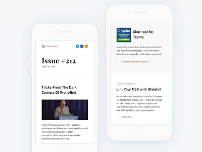 Cssweekly Newsletter design newsletter design responsive design ui ux