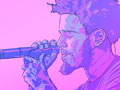 Live in Colour - J Cole apple art colour creative gradient illustration ipad pro j cole model portrait