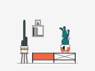 Urban Jungles art direction cactus creative design digital art eames graphic ideas illustration plants sukulent vector