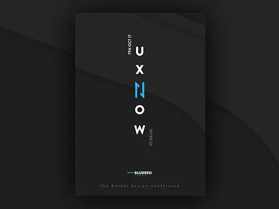 UxNow 2017 // conference dark design event minimal poster ui ux uxnow