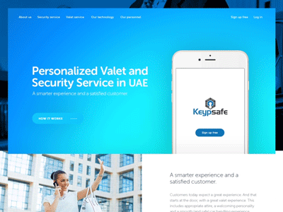 KEYPSAFE Landing Page clean colorful design flat landing minimal page pascal robert