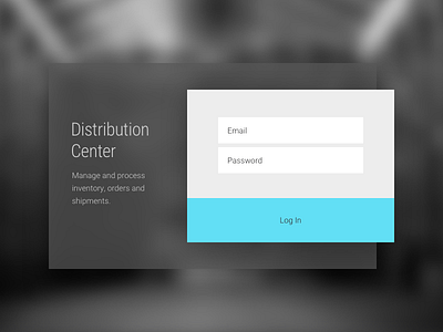 Warehouse App Login login design ui design web design