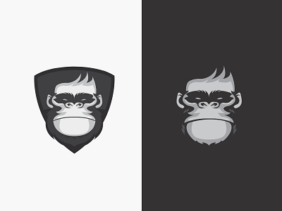 Gorilla Logo animal design gorilla grid illustration line logo vector