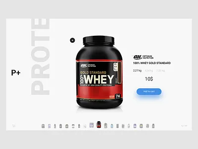 Sport nutrition store. Concept ui ux website