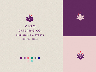 Vigo Catering catering cooking crocus fauna floral flower food hospitality lockup lotus petals saffron