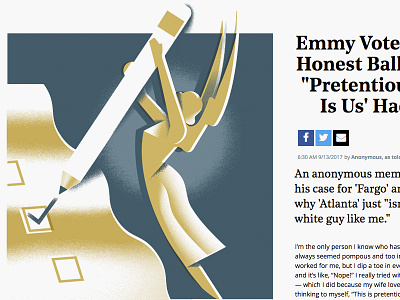 Hollywood Reporter award ballot editorial illustration emmy emmys hollywood reporter tv vote voting