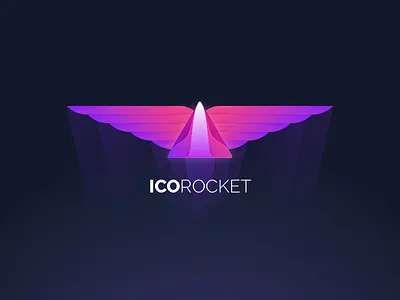 ICO Rocket Logo ( brand colors crypto design graphic design ico logo logotype rocket sketch vector wings