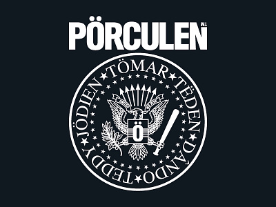 The Five Bros tee eagle logo porculen porculenbros ramones vector