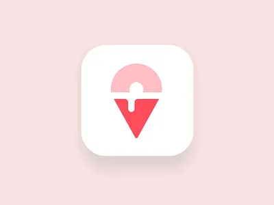 Conut app cone cream donut drop engine ice icon logo pin restaurant search