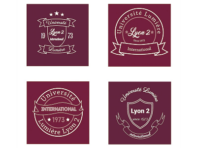 Sweats for Lyon 2 University design graphic illustration red stars sweat typography white