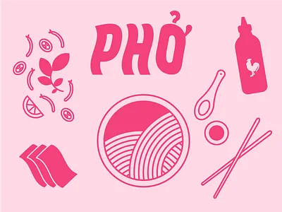 Favorite Foods - Pho food illustration vector