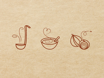 Nourish to Flourish bowl icons ladle onions soup