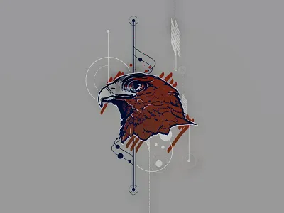 Hawk illustration power symbol vector