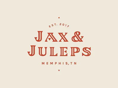 JJ Logo jax juleps logo memphis serif triangle type