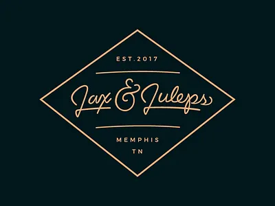 JJ Logo 2 diamond jax juleps logo memphis script type