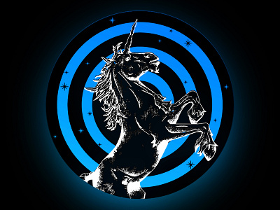 unicorn shield blue illustration shield target unicorn