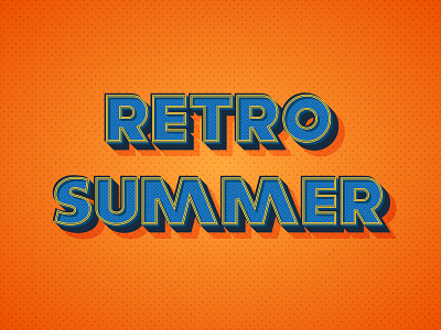 Warm Retro Text illustrator retro text tutorial vector warm