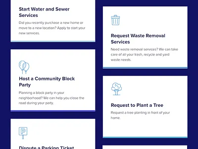 Services Cards cards city grand rapids grid icon line icons services ui ux website