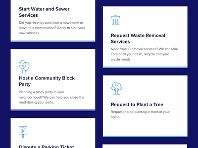 Services Cards cards city grand rapids grid icon line icons services ui ux website