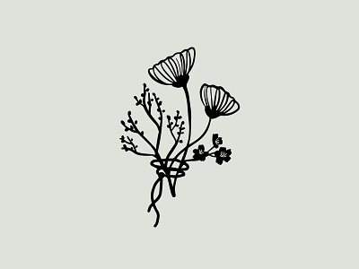 Logo Illustration bouquet floral flowers illustration