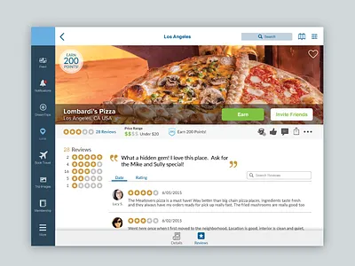 Tablet Restaurant Reviews Page ipad l bar restaurants reviews tablet