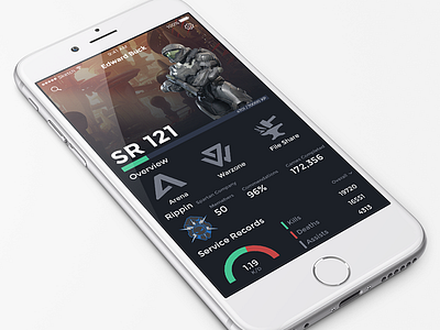 User Profile (Halo 5) app daily ui halo user profile