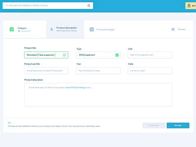 Form: Adding Products 3 steps adding fields form form design forms input product settings