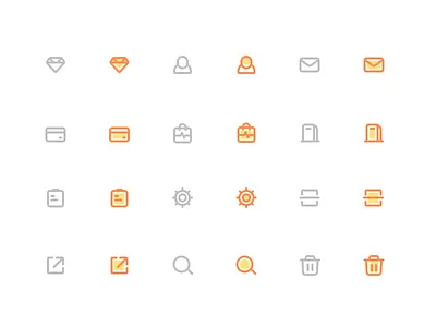 Icon #2# card delete feedback gas station message repeat scan search setting shop user vip