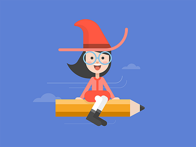 Witch designer illustration people portrait witch