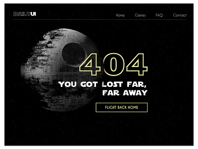 DailyUI #008 - 404 page 008 404 404 error 404 page daily ui challenge dailyui dailyui 008 star wars