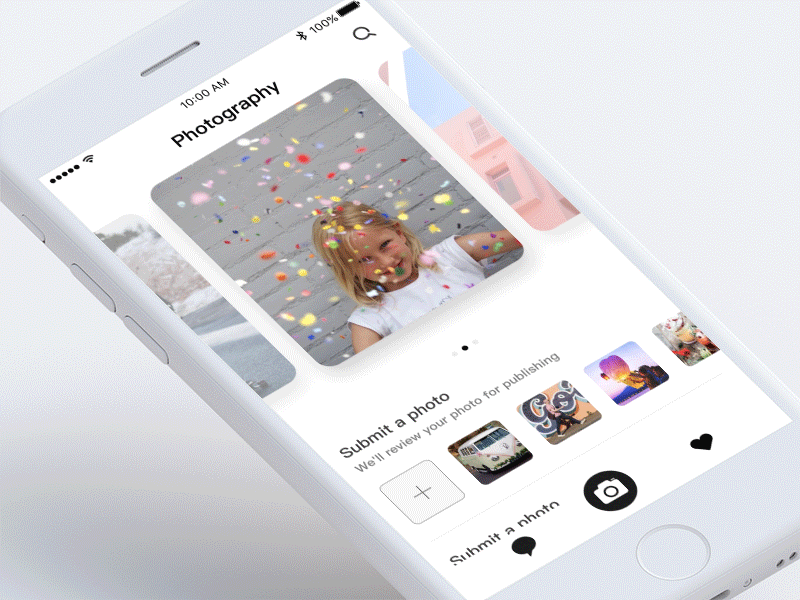 Photography pictures app UI interaction app camera design find interaction mobile personal picture ui