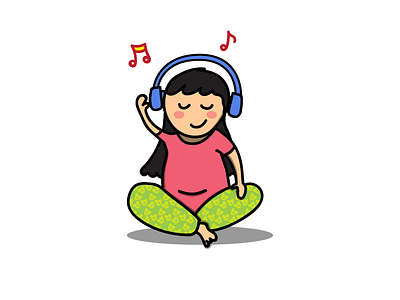 MOOD. 2d adobe cute doodle doodling flat illustration illustrator mood music vector